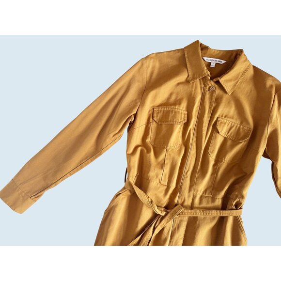ELIZABETH AND JAMES Golden Yellow Utility Jumpsuit Boilersuit Sz S - Picture 4 of 8